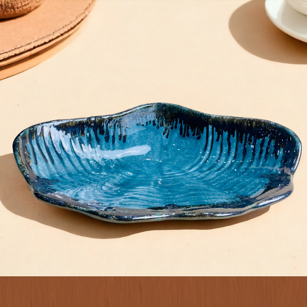 Midnight blue supa serving plate