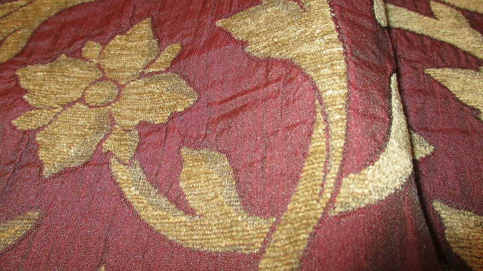 Thumbnail: Chenille jacquard Gold-Red velvet modern Baroque-medieval interior