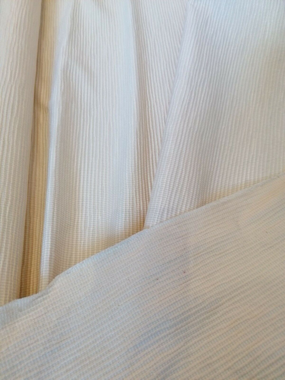 Thumbnail: Woven cotton Colefax fowler Heavyweight waffle stripe edo ecru