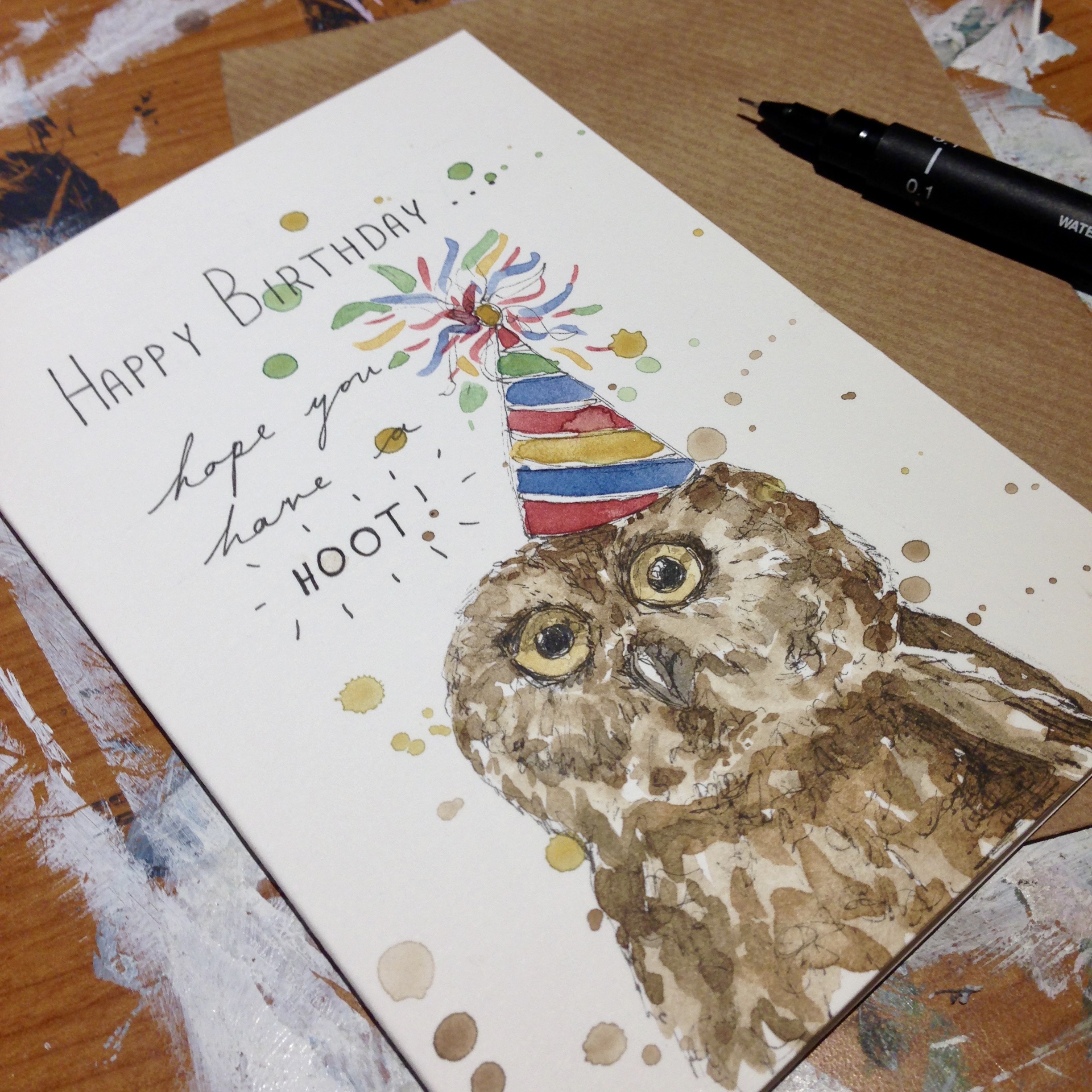 'HAVE A HOOT' BIRTHDAY CARD