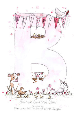 Bespoke Children's Initial Illustration, Eleanor Tomlinson