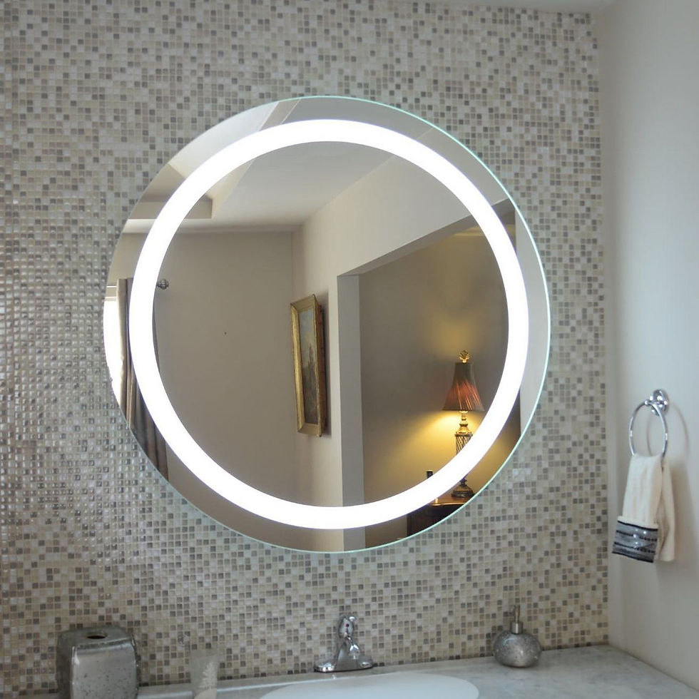 Thumbnail: Circular Mirrors with LED Light