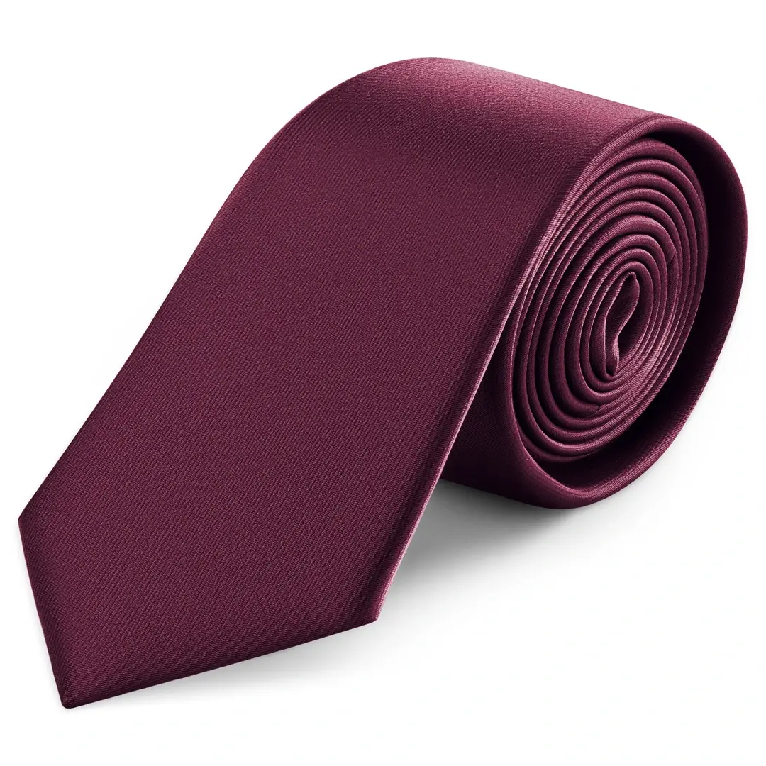 Cravate satin - Rouge pourpe