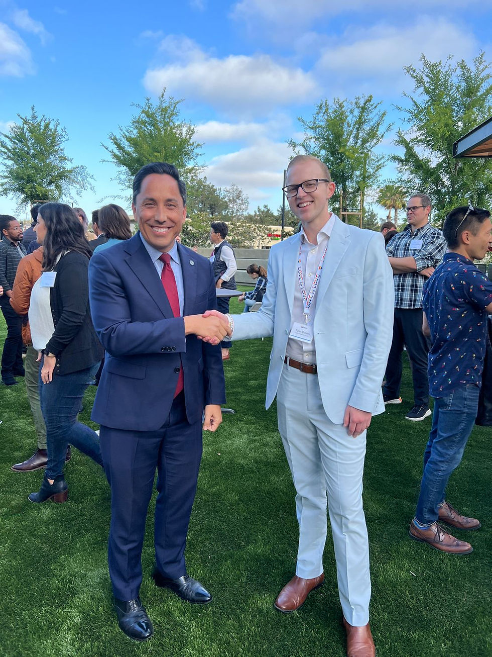 Tyler with SD Mayor Todd Gloria