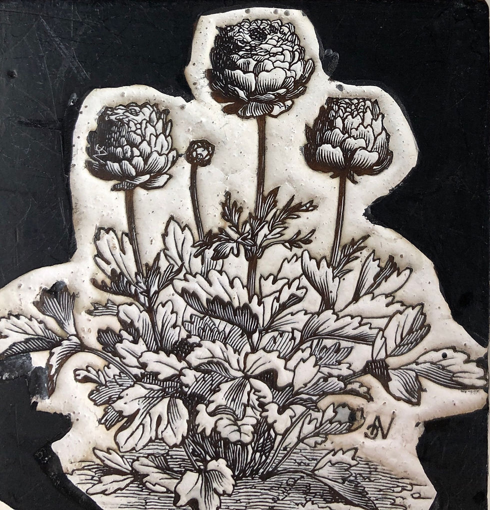 Miniature : "Artichauts" - Matrice en Bois gravé, c.1930
