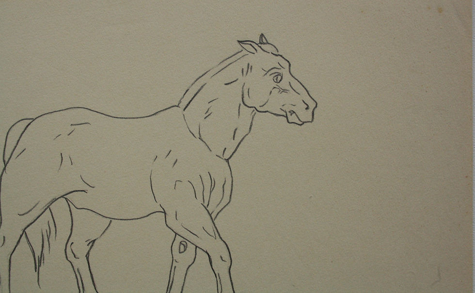 Miniature : Dessin Vintage - "Étude de Cheval" 1941 #5