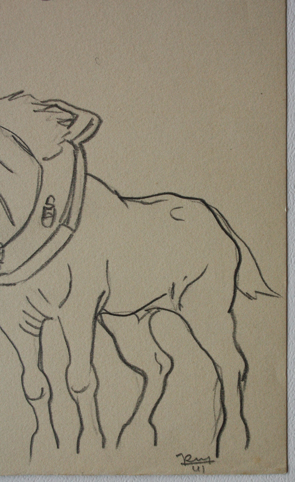 Miniature : Dessin Vintage - "Étude de Chevaux" 1941 #4