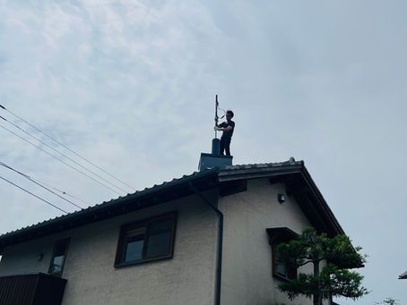 薪ストーブの煙突掃除