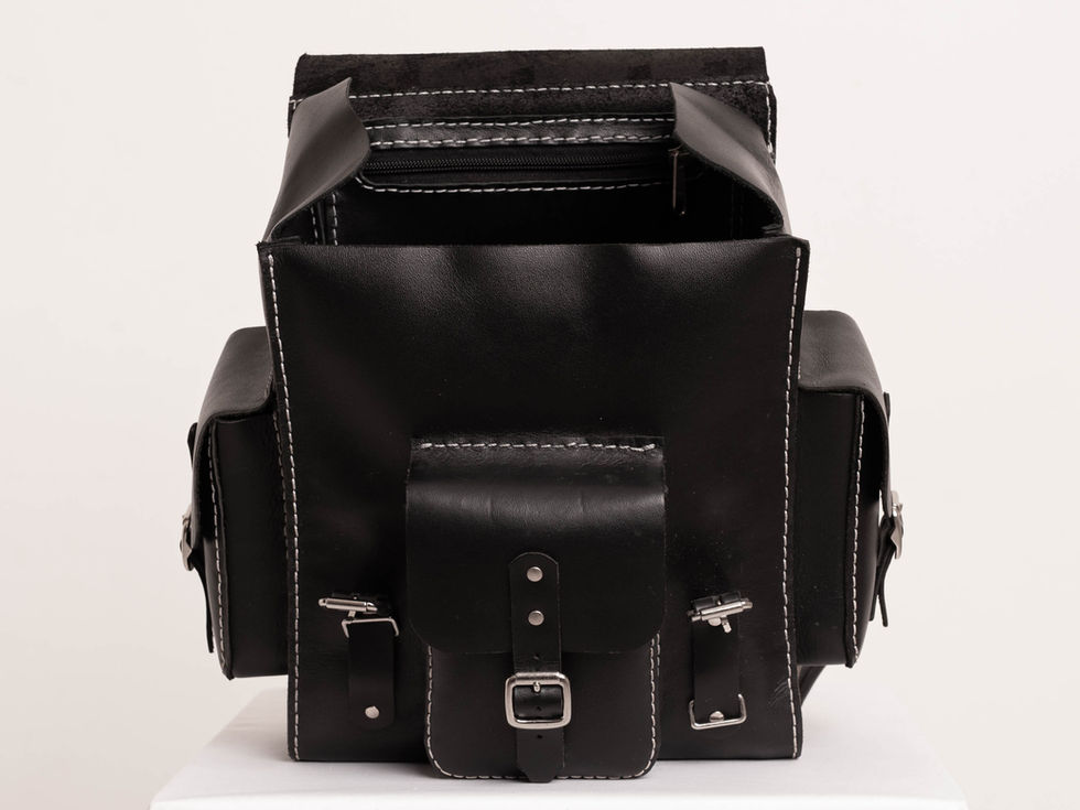 Mochila Alforge de couro legítimo feita à mão