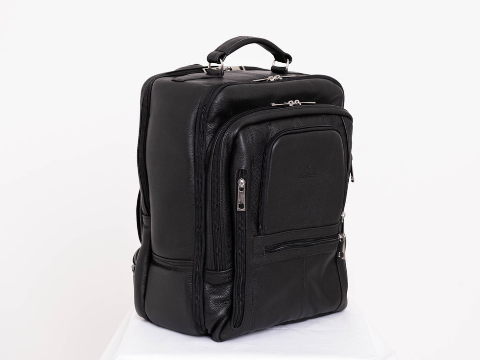 Mochila de couro para fotógrafo com divisórias acolchoadas