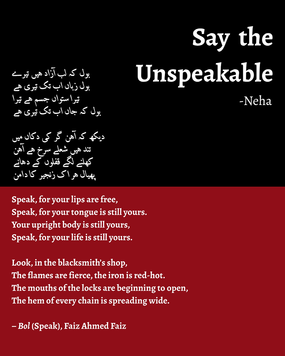 Say the Unspeakable