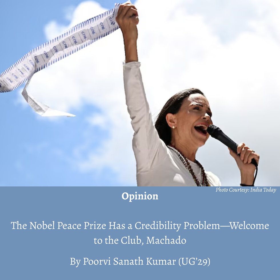 The Nobel Peace Prize Has a Credibility Problem—Welcome to the Club, Machado