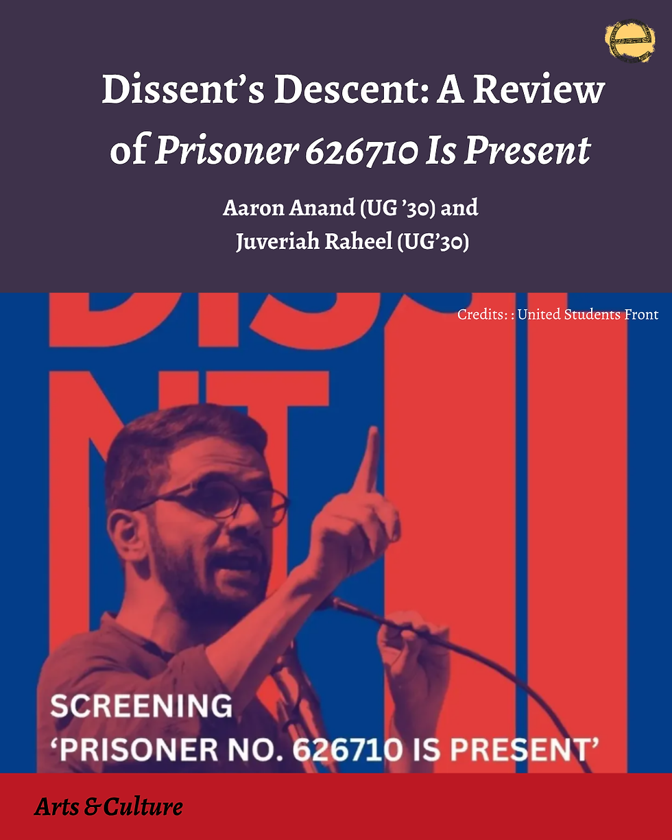 Dissent’s Descent: A review of 'Prisoner 626710 Is Present'