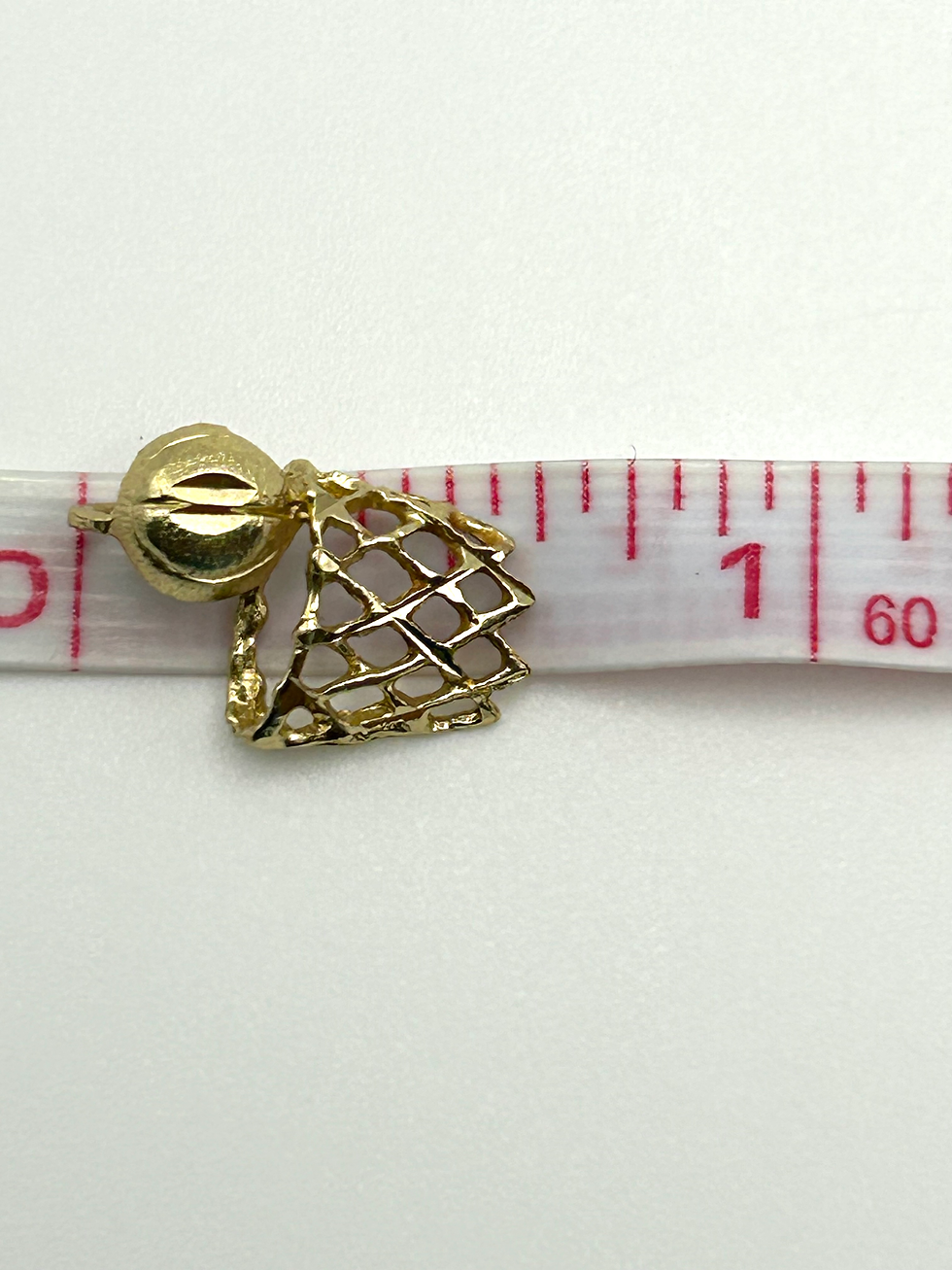Thumbnail: 14K Yellow Gold Basketball & Hoop Pendant