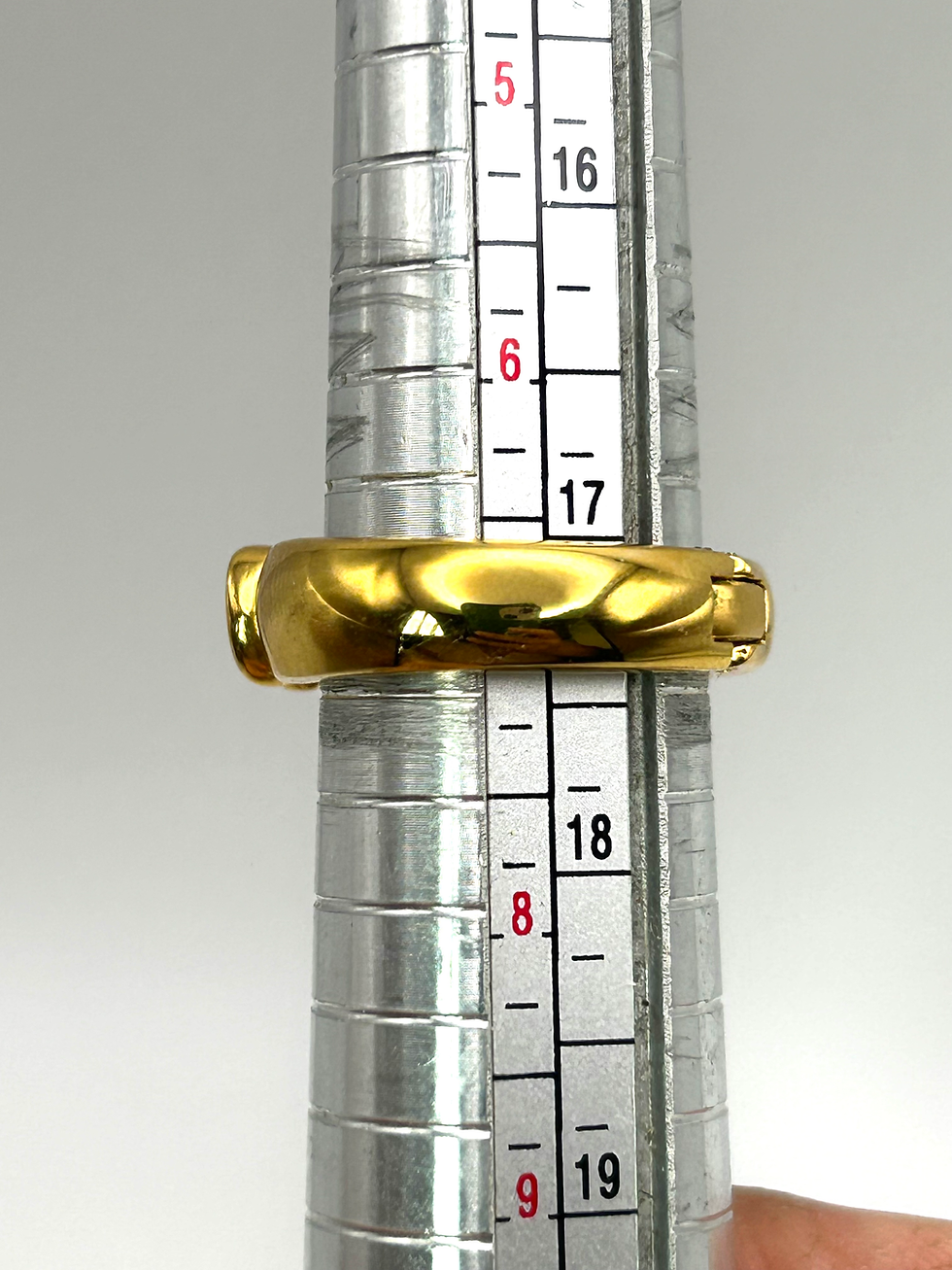 Thumbnail: Gold Tone Secret Message XO Kisses Hinged Ring Size 7