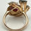 Thumbnail: 14K Vintage Retro Rose Gold OEC Diamond & Ruby Cocktail Ring Size 7.75