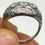 Thumbnail: 14K Antique White Gold Art Deco Filagree OEC 3-Diamond Ring Size 6