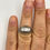 Thumbnail: 14K Antique White Gold Art Deco Filagree OEC 3-Diamond Ring Size 6