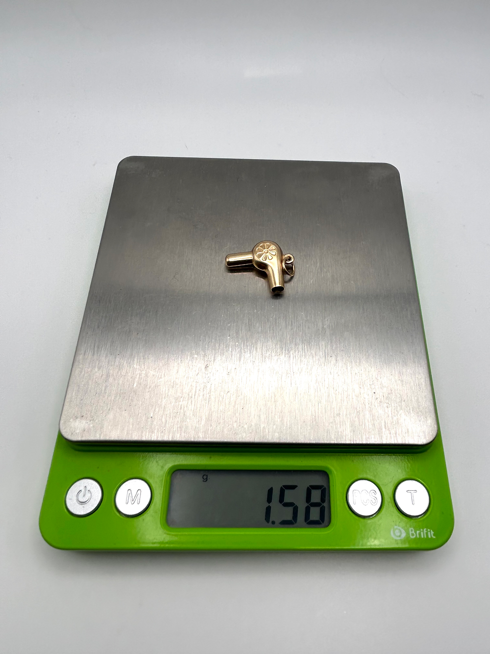 Thumbnail: 14K Solid Yellow Gold Hairdryer Charm Pendant