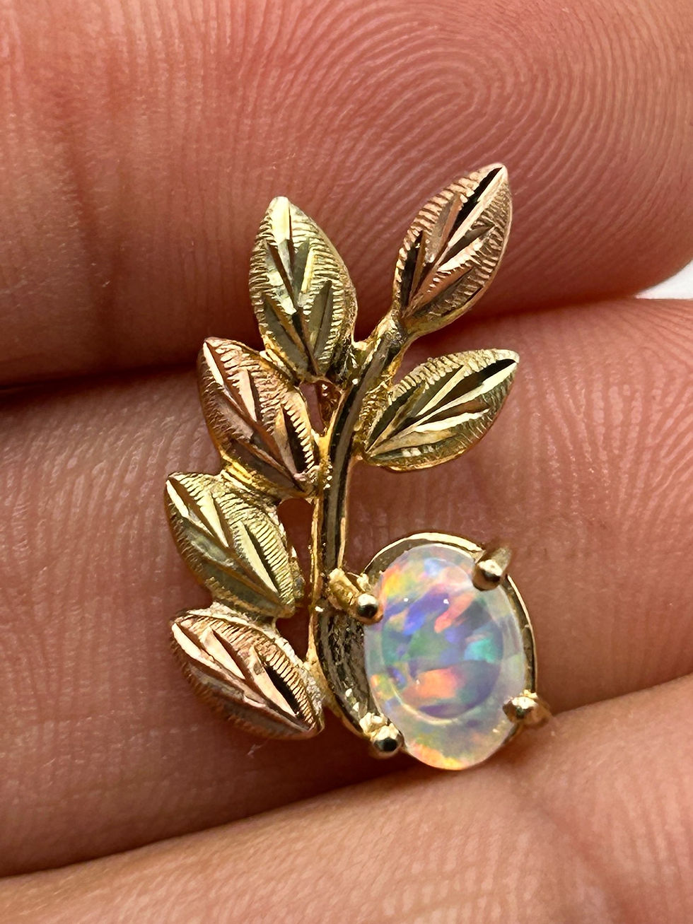 Thumbnail: 10K Black Hills Gold Landstrom’s Opal Pendant