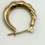 Thumbnail: 14K Yellow Gold Ridged Hoop Earrings 5/8”