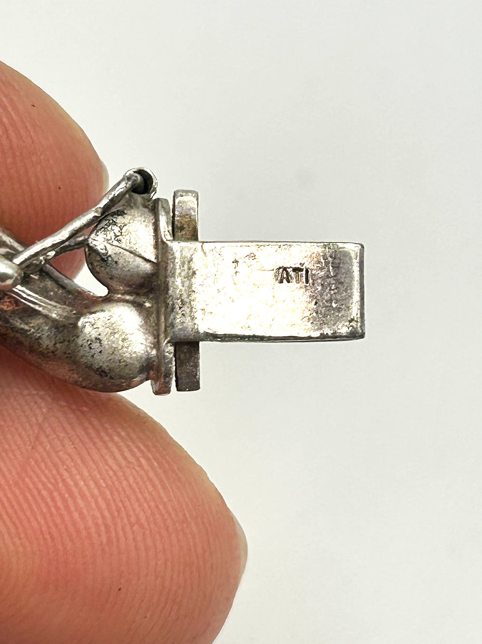 Thumbnail: 925 Sterling Silver Italian San Marco Link Bracelet 7.125”