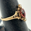 Thumbnail: 10K Yellow Gold Antique Garnet & Seed Pearl Ring Size 7