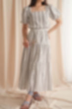 Thumbnail: Andreia Striped Dress - White
