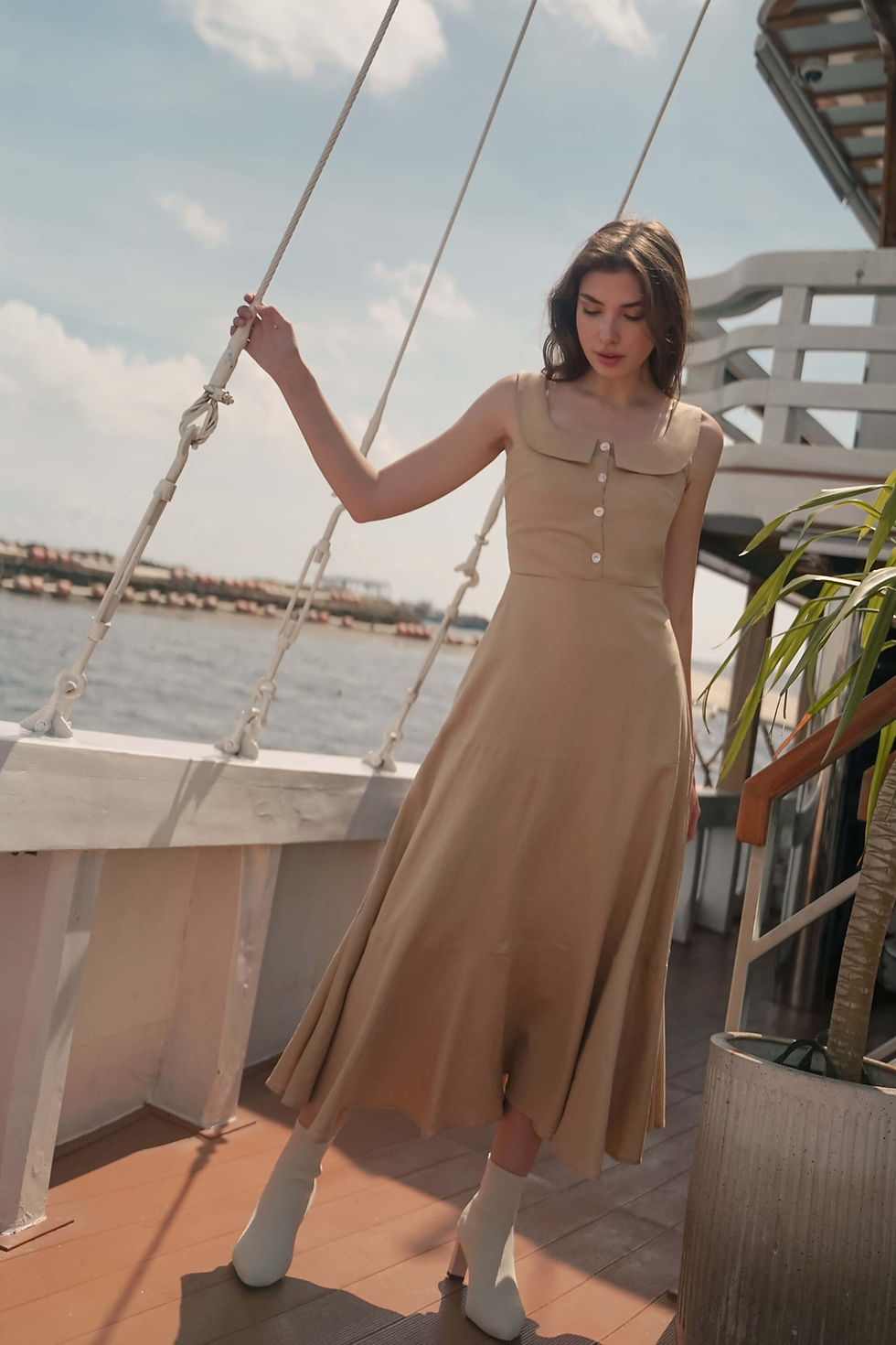 Thumbnail: Maddy Dress - Tan