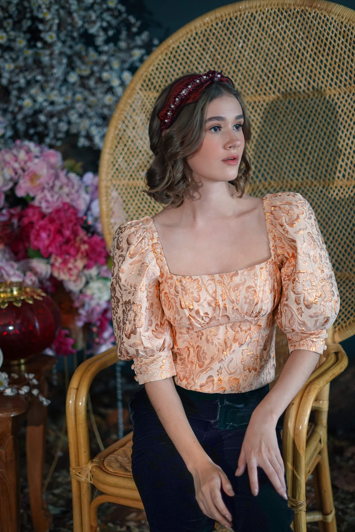 Jade Puffed Sleeves Top