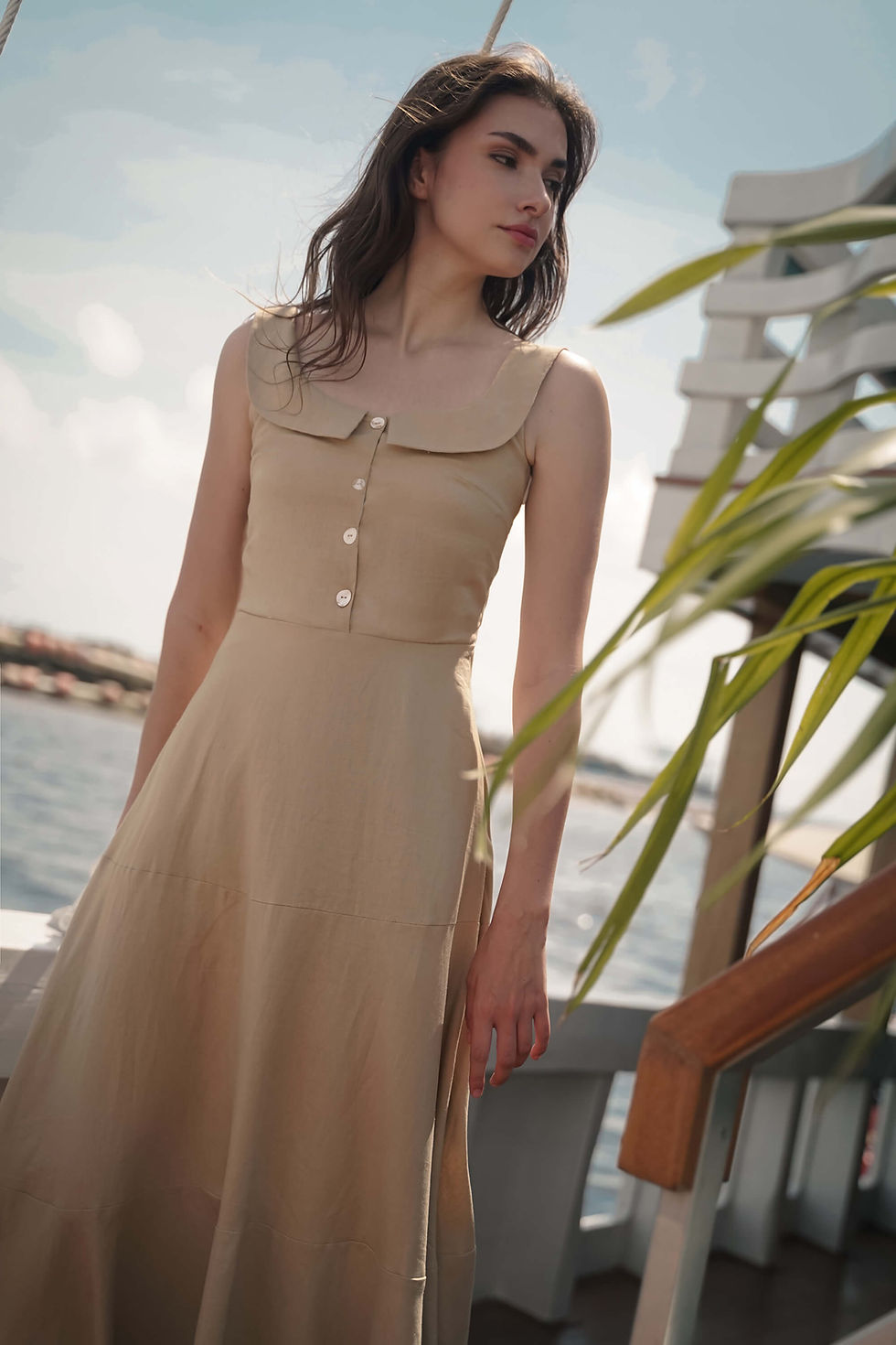 Thumbnail: Maddy Dress - Tan