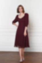 Thumbnail: Annie Dot Dress - Maroon