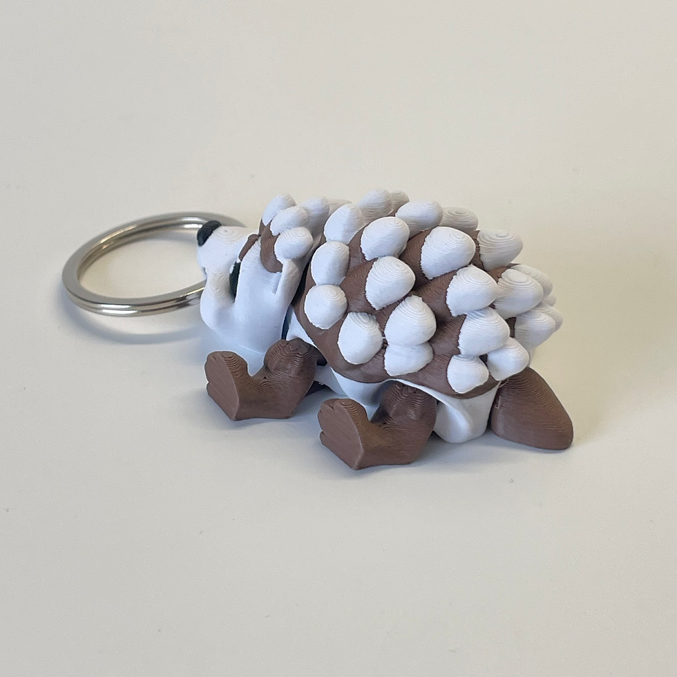 Miniatyrbild: Nyckelring, 3D-printad Igelkott