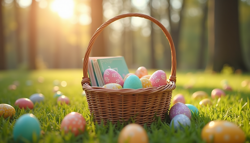 Uncovering the Literary Treasures: Easter Baskets Overflowing with Books - A Joyful Discovery!
