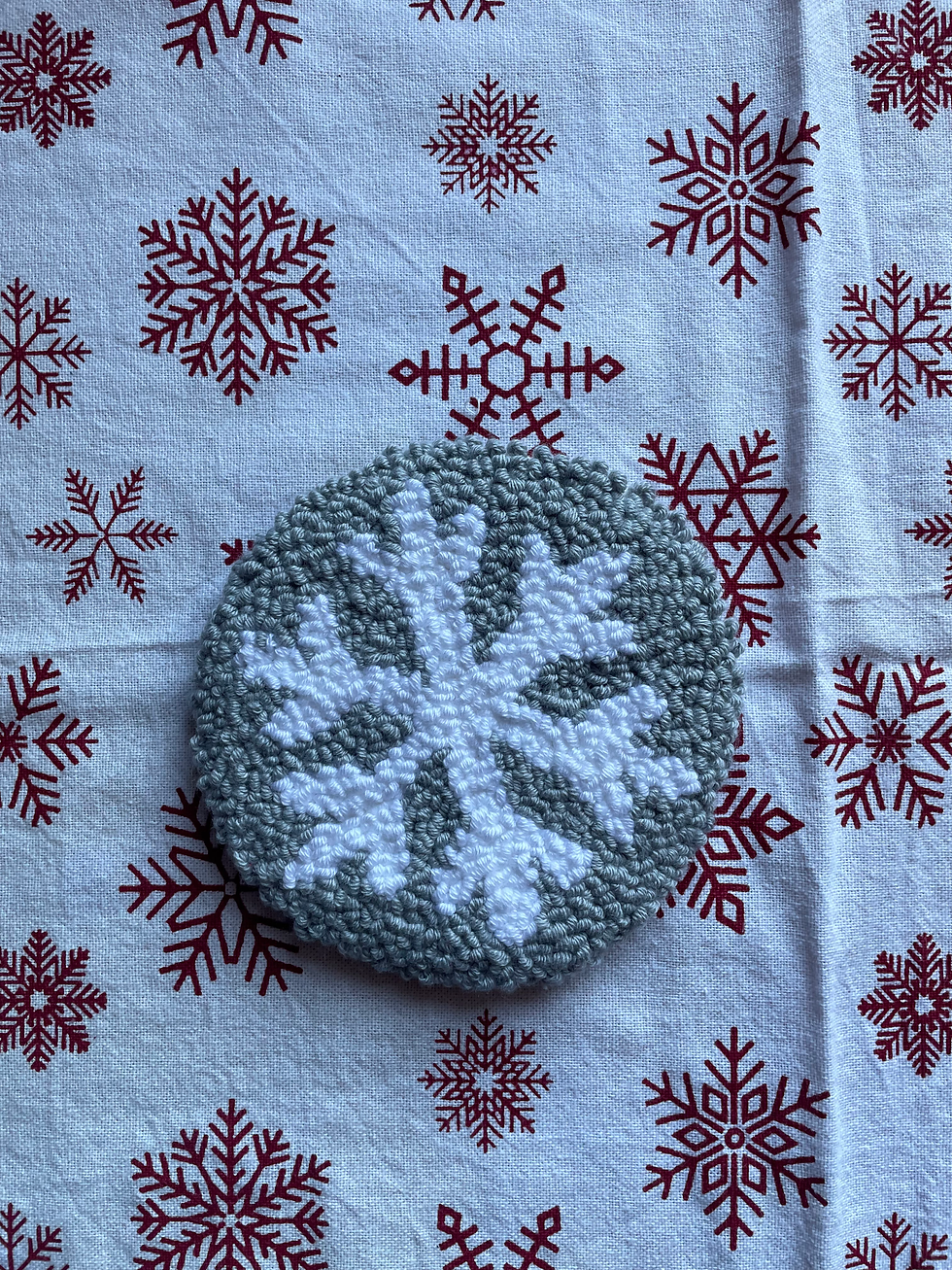 🎄Snowflake mug rug🎄