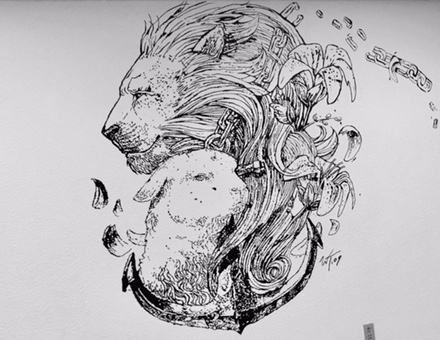 Youth Room wall mural