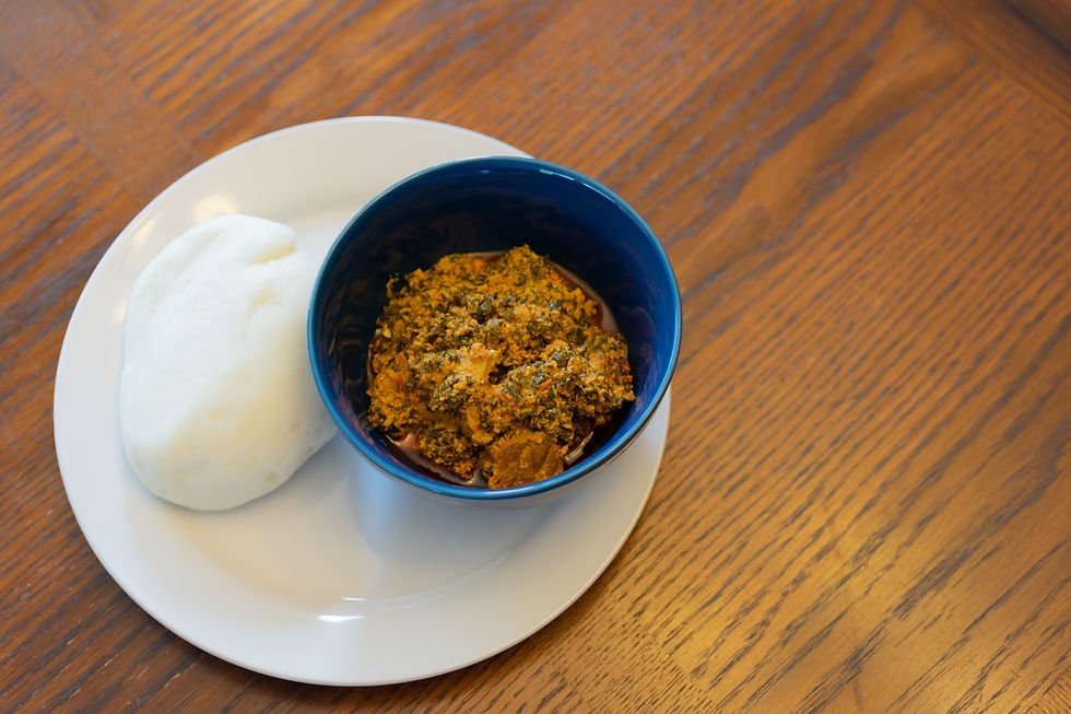 Pounded Yam and Egusi Soup