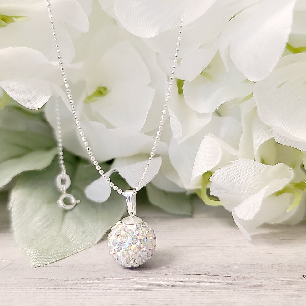 12mm Sparkle Ball Necklace - Crystal AB