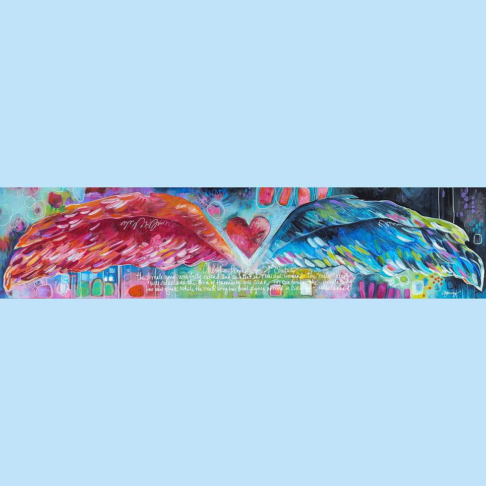 Thumbnail: Wings of Love Silk Scarf - Long