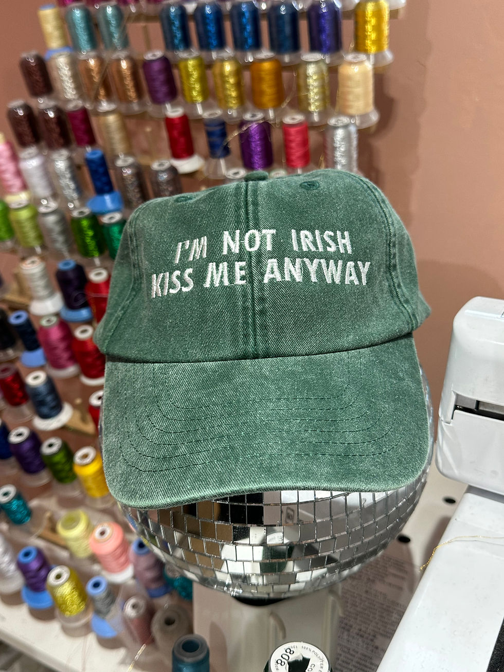 Thumbnail: I’m not Irish kiss me anyway cap