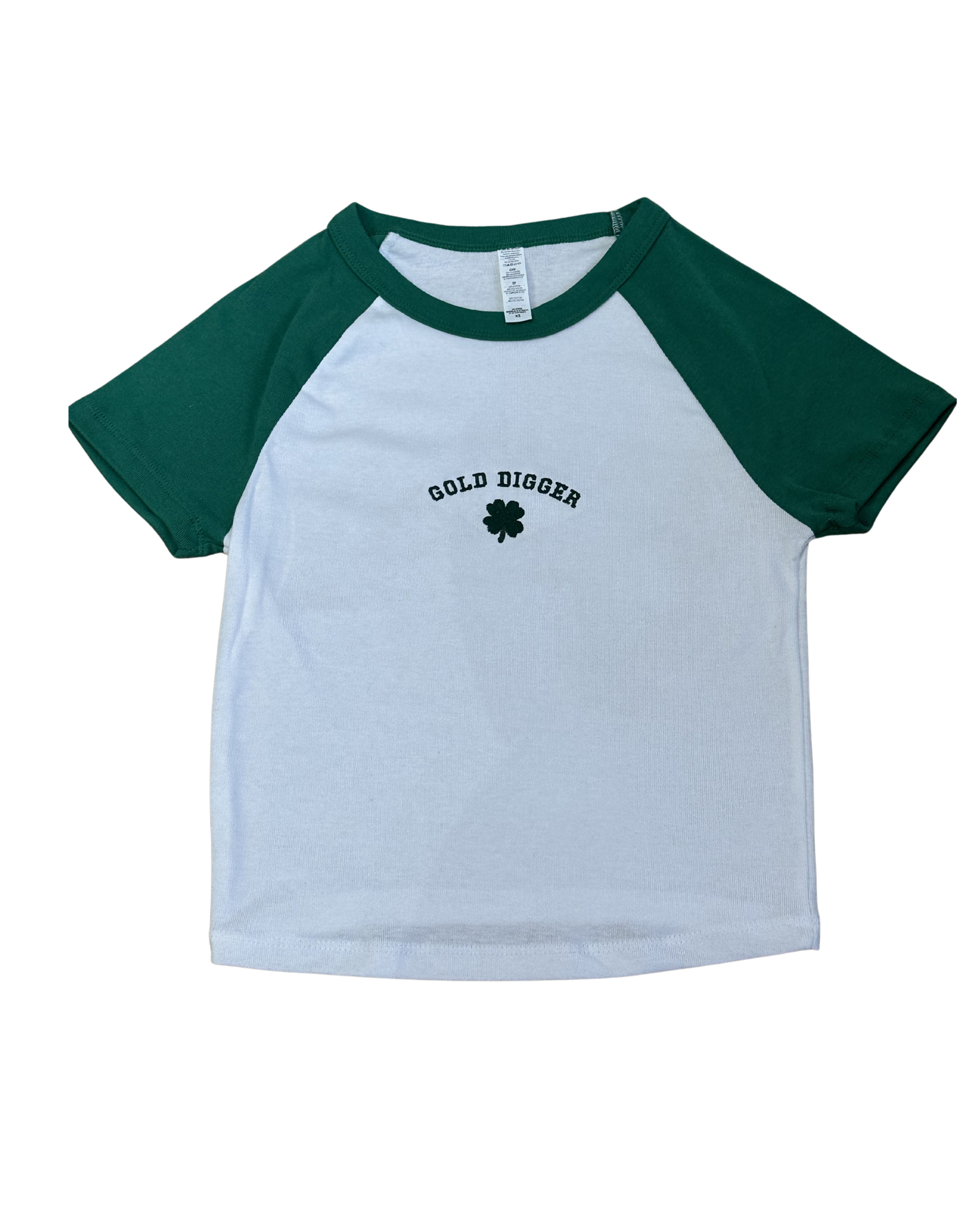 gold digger raglan baby tee