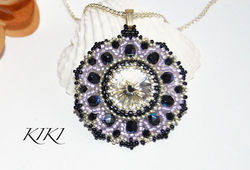 Purple crystal pendant