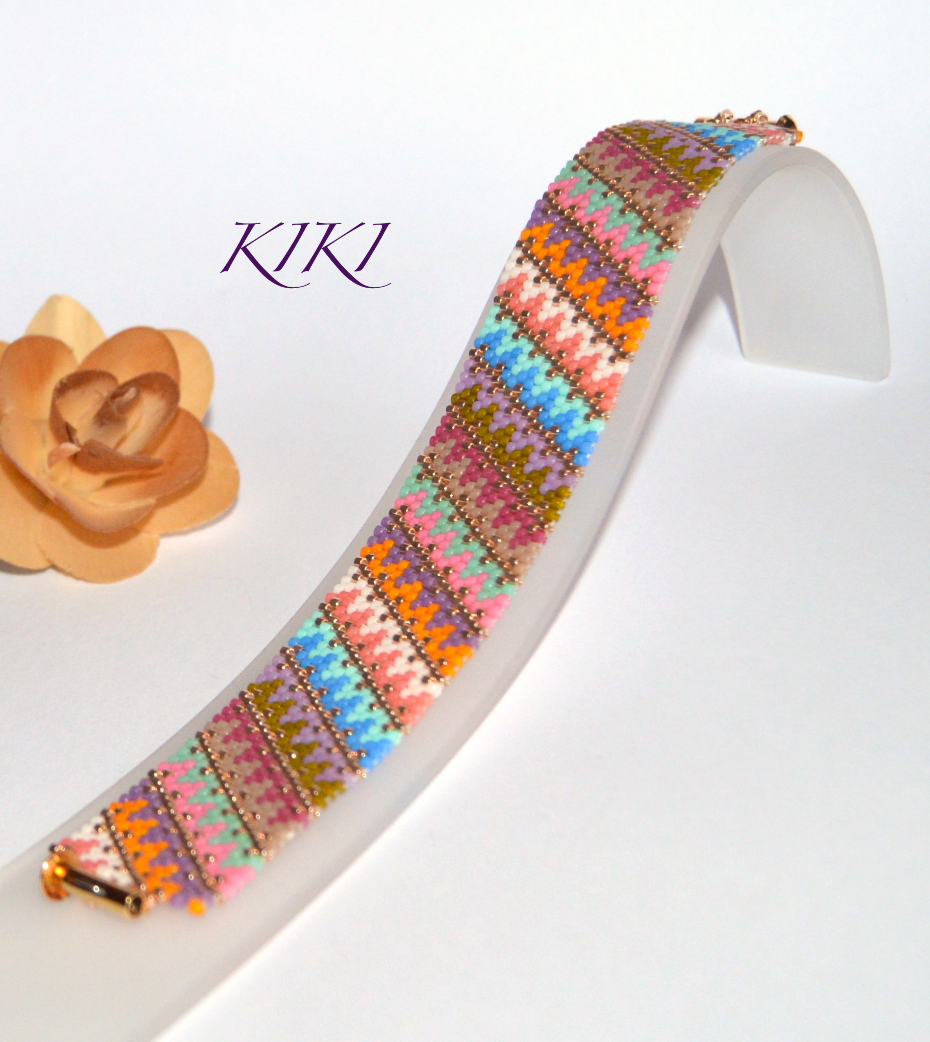 Fiesta peyote bracelet