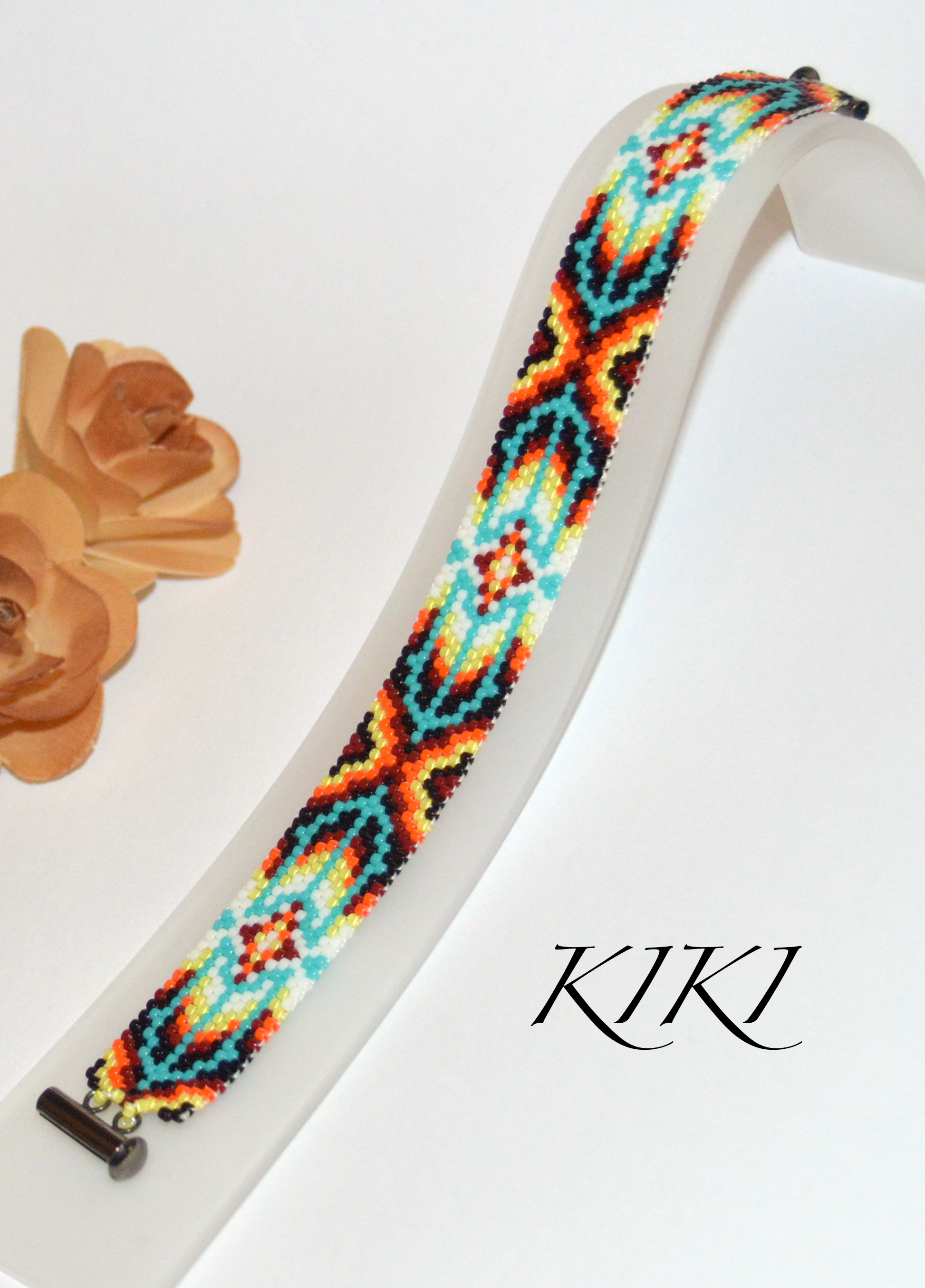 Ethnic styled peyote bracelet