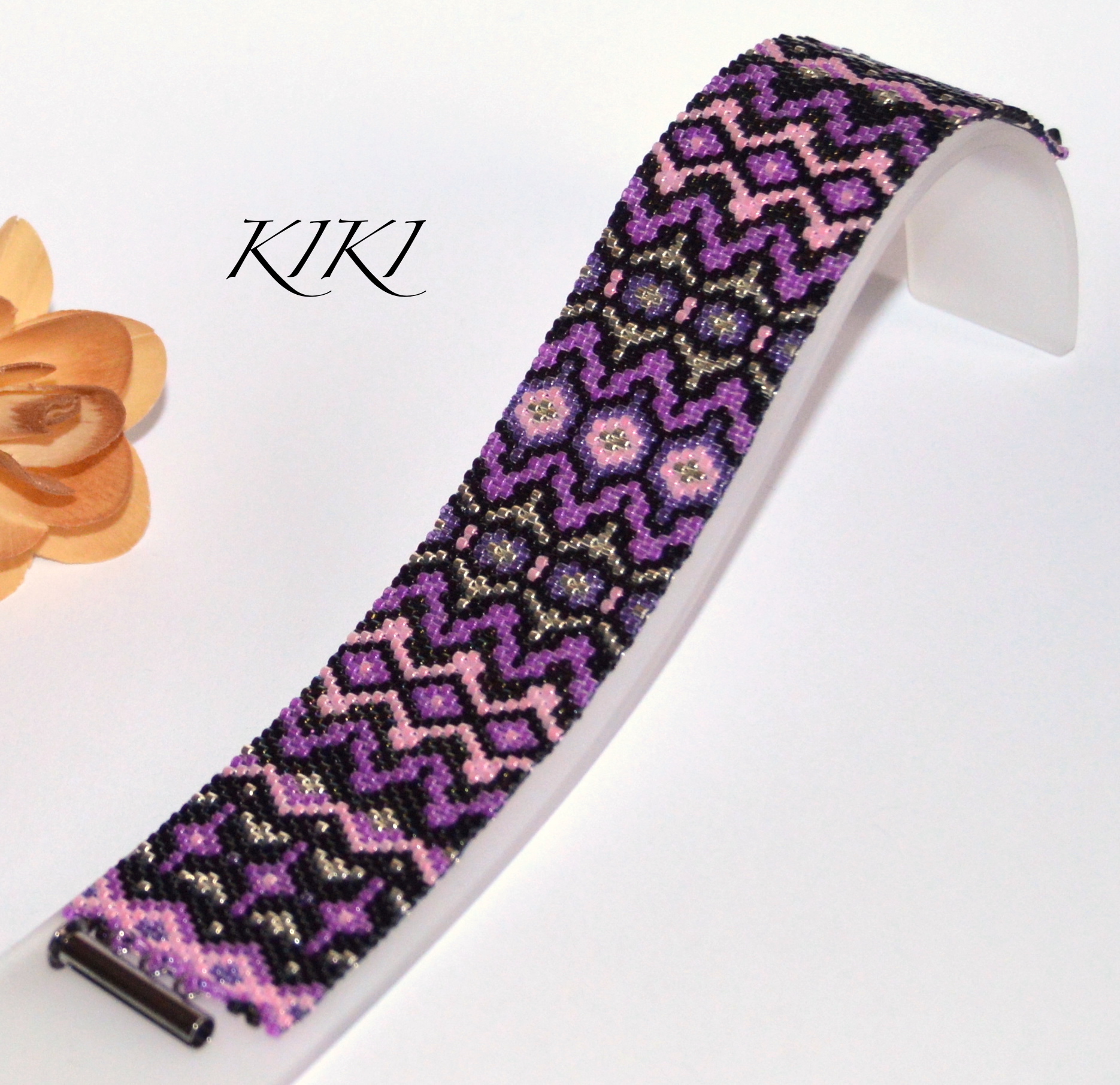 Purple obsession peyote bracelet