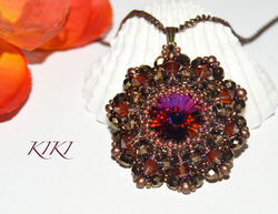 Vulcano flower pendant