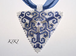 Blue swirls pendant