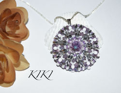 Purple round pendant