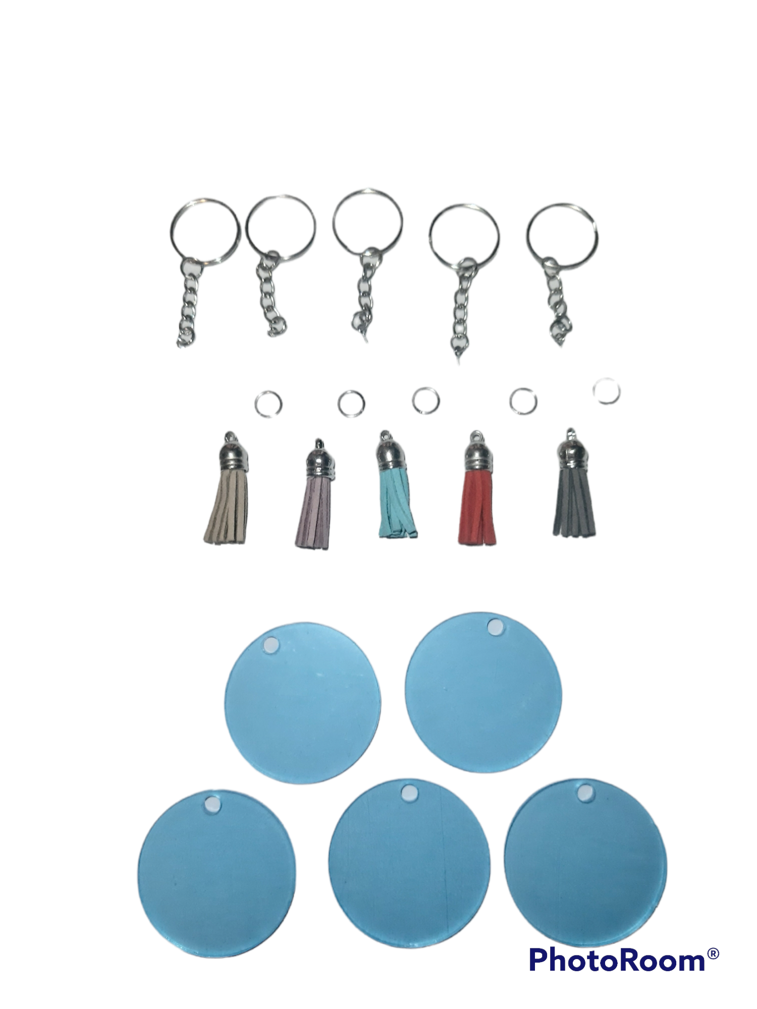 5 Pack Keyring Bundle - ONE COLOR Tassels
