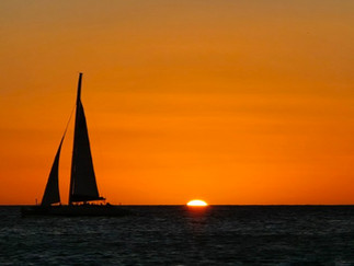 Por do sol na Maho beach